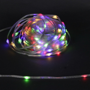 A-508 MIX гирлянда светодиодная, 20м, 200LED "Капля", 220V, прозрачный шлейф, с контроллером