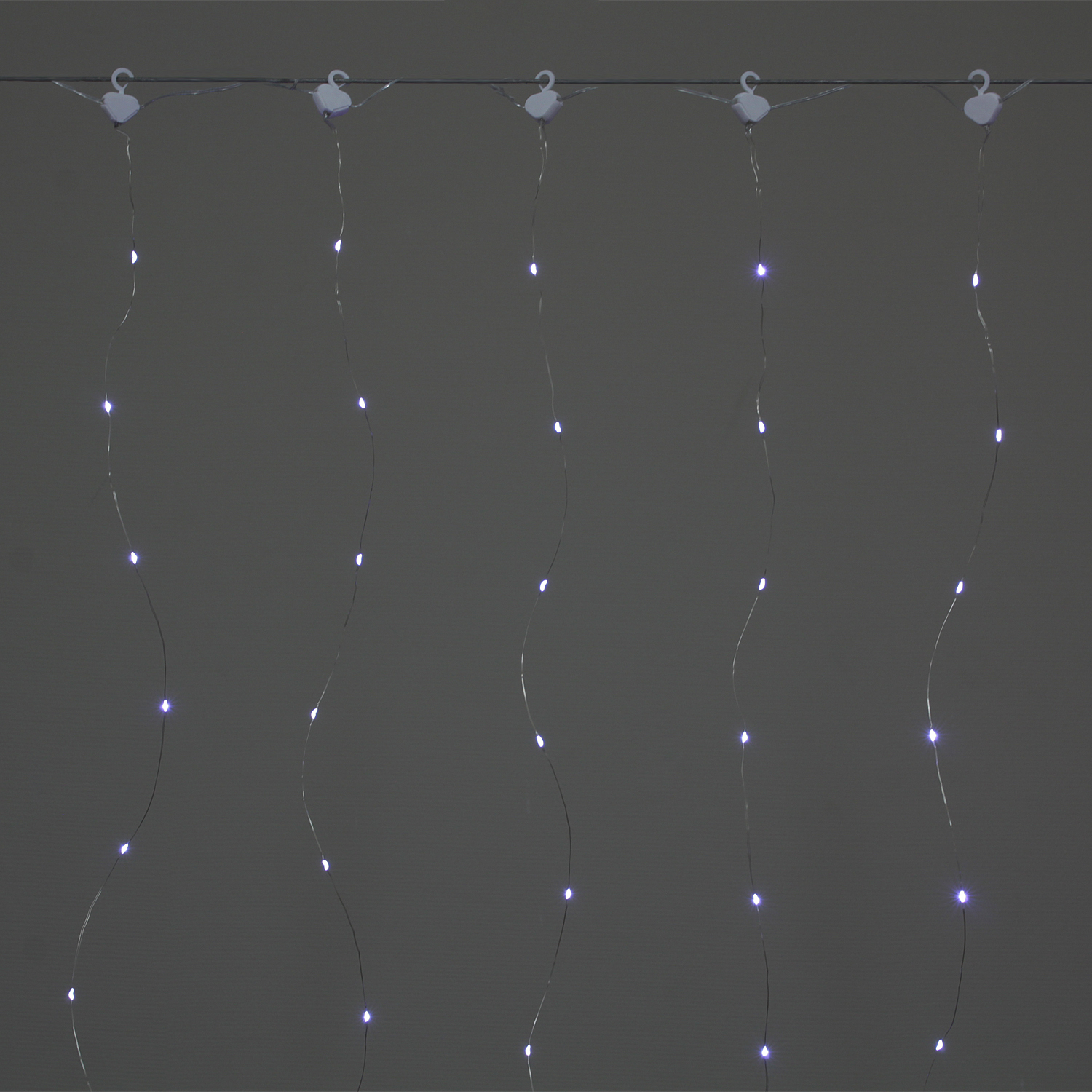 A-972 W cветовой занавес "Роса", 3х3м, провод серебристый, 300LED, USB-контроллер, ПДУ