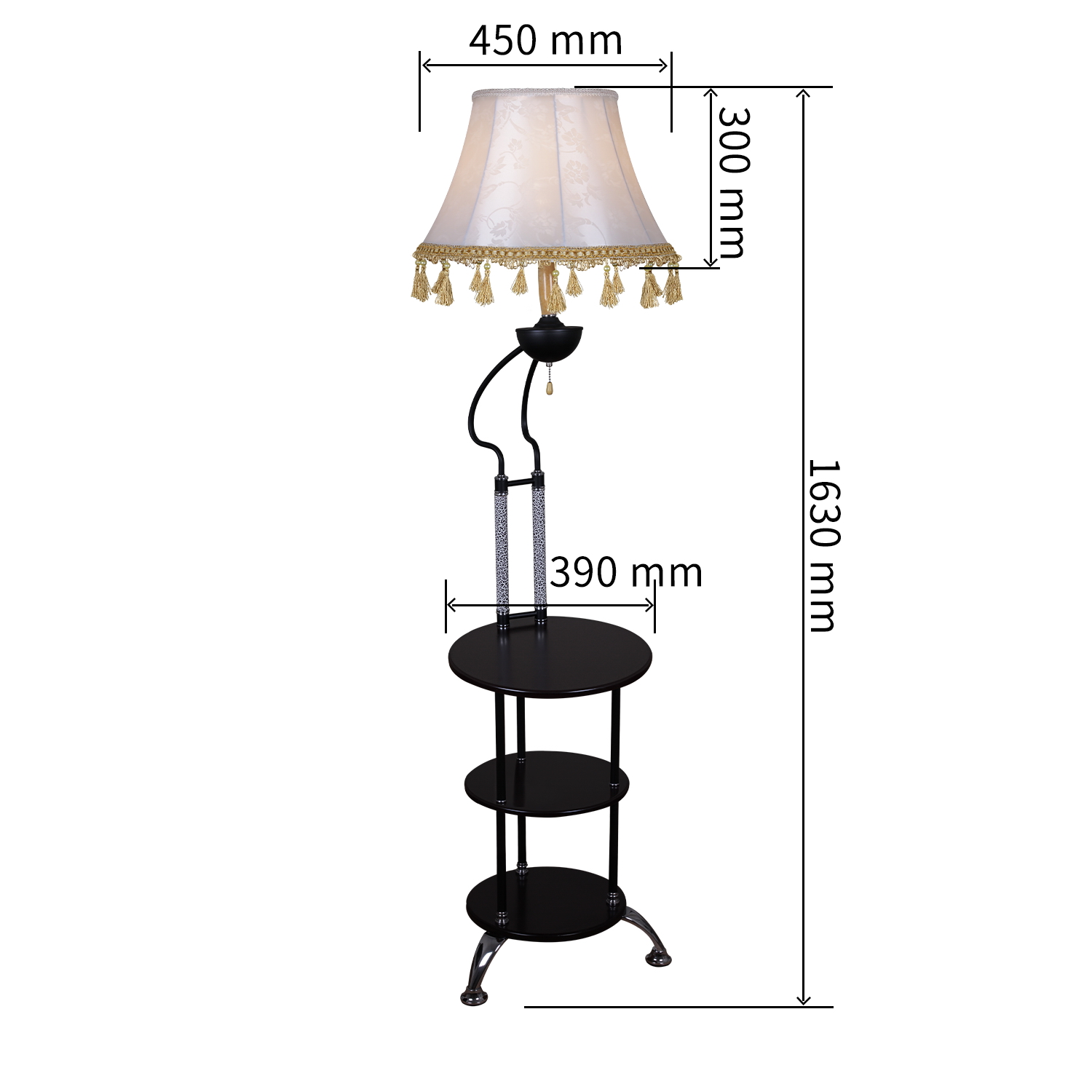 01757-0.6-01 BK  светильник напольный