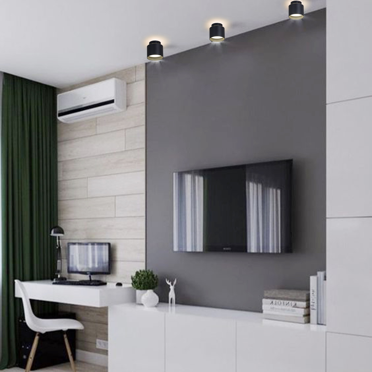 53006-9.5-001IL GX53+LED3W BK светильник точ.