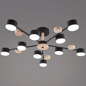 03758-0.3-10 BK+WOOD GX53 светильник потолочный