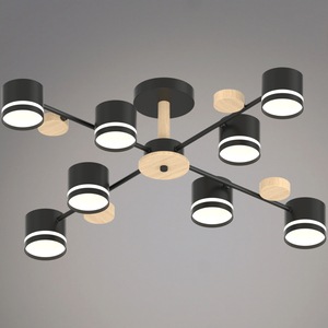 68730-0.3-08 GX53 BK+WOOD светильник потолочный