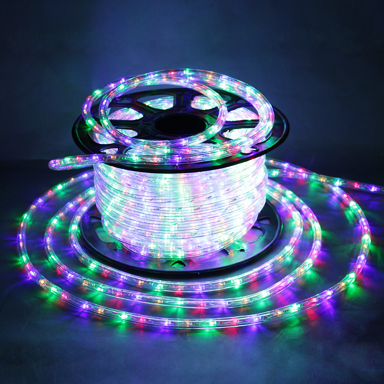 13-3W-50M-220V-LED-U CUT 1M MIX дюралайт круглый