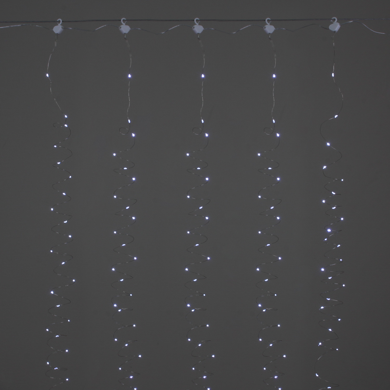 A-973 W cветовой занавес "Роса", 3х2м, провод серебристый, 200LED, USB-контроллер, ПДУ