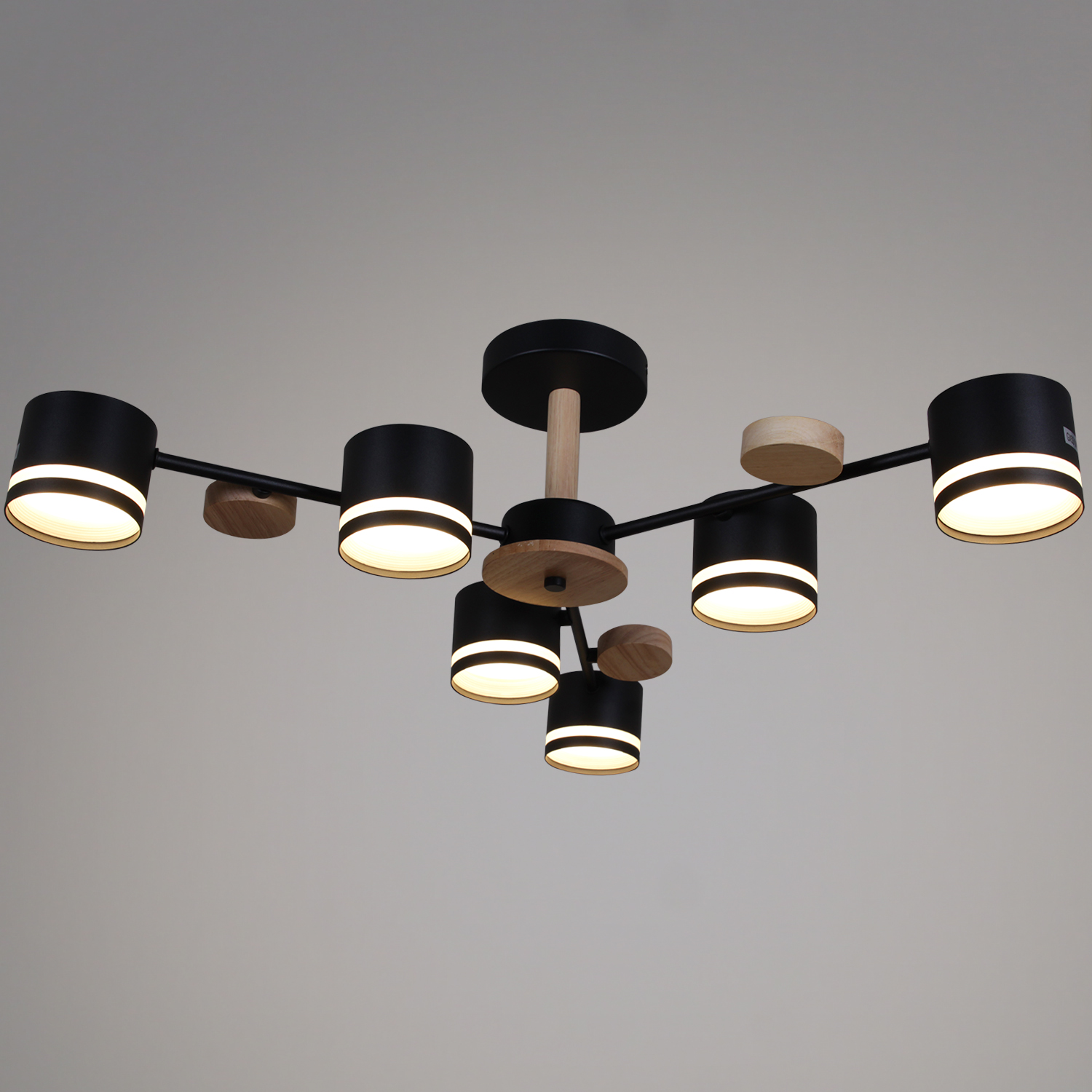 68730-0.3-06 GX53 BK+WOOD светильник потолочный