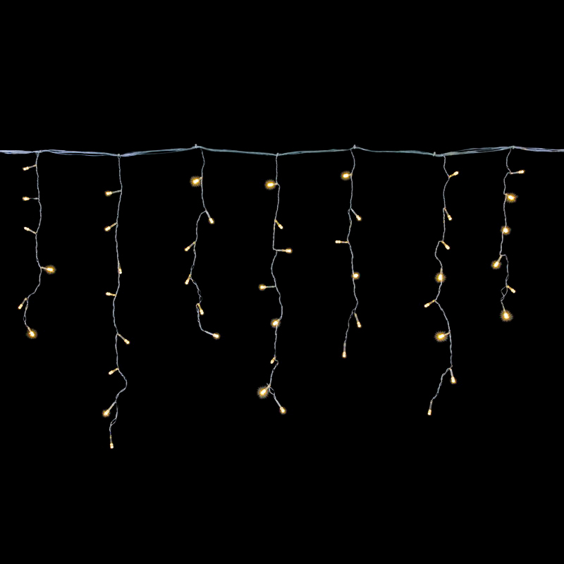 A-056 WW гирлянда светодиодная 5х0,6м 180LED в виде "бахрома" с контроллером , провод прозрачный