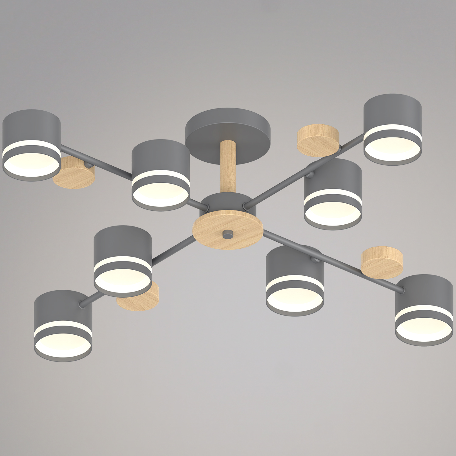 68730-0.3-08 GX53 GREY+WOOD светильник потолочный