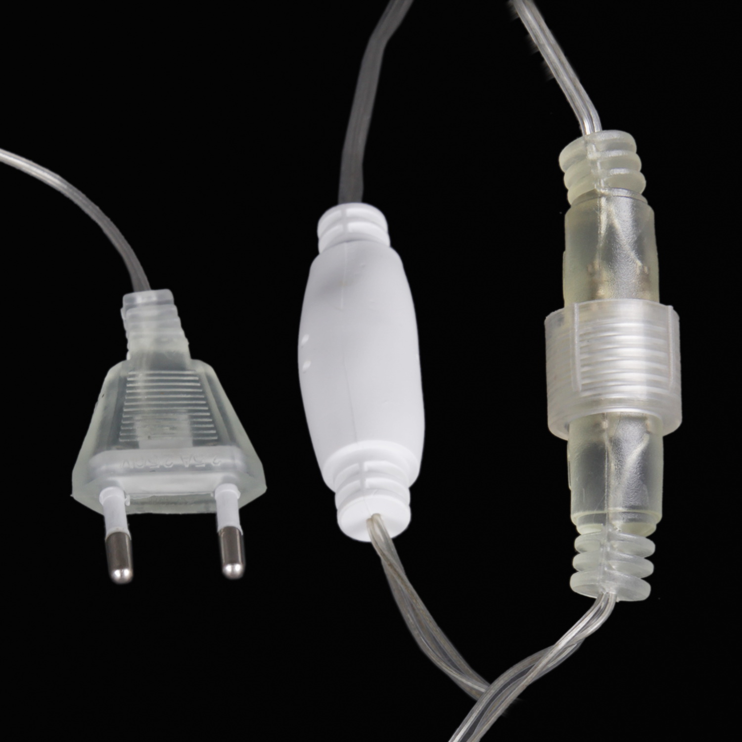 A-056 RGB гирлянда светодиодная 5х0,6м 180LED в виде "бахрома", провод прозрачный