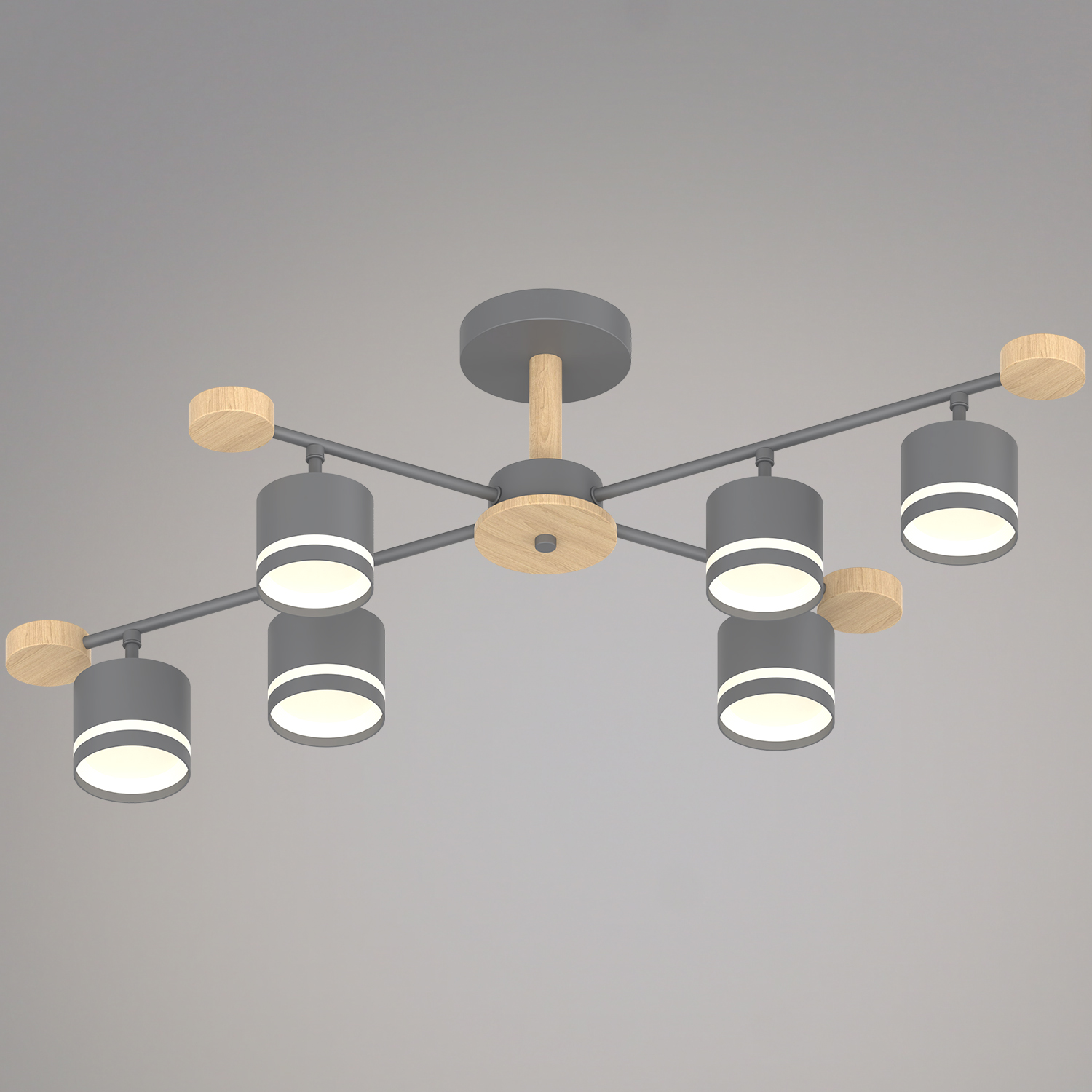 78730-0.3-06 GX53 GREY+WOOD светильник потолочный