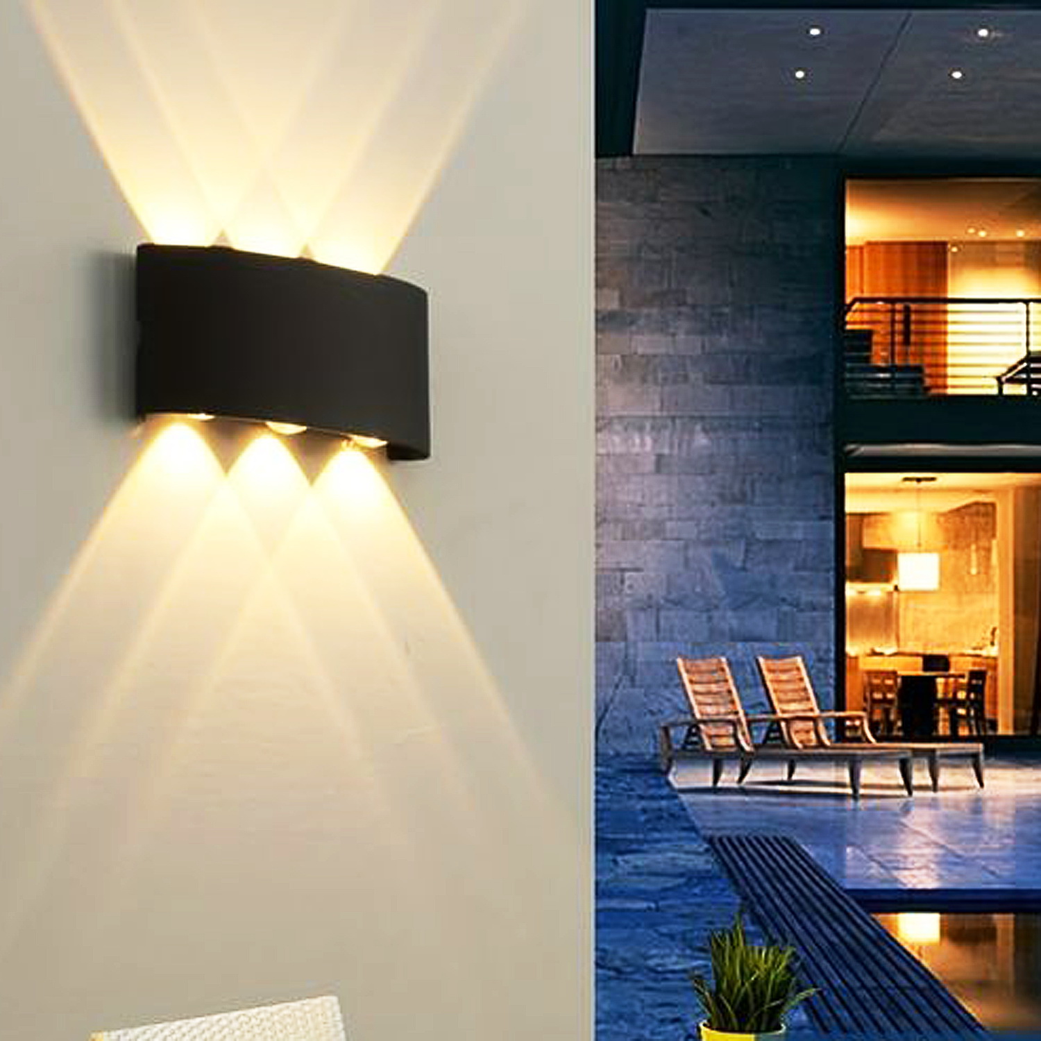 86833-9.2-006KT LED6*1W BK светильник настенный