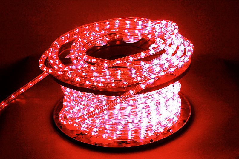 13-2W-100M-220V-LED-U "L" RD дюралайт круглый
