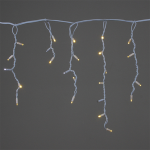 A-057B "L" WW/W FLASH гирлянда светодиодная 5х0,6м 180LED в виде "бахрома", провод белый, морозостой