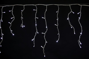 A-012R WT светодиодная гирлянда "бахрома" 3x0.6м 140LED белый провод