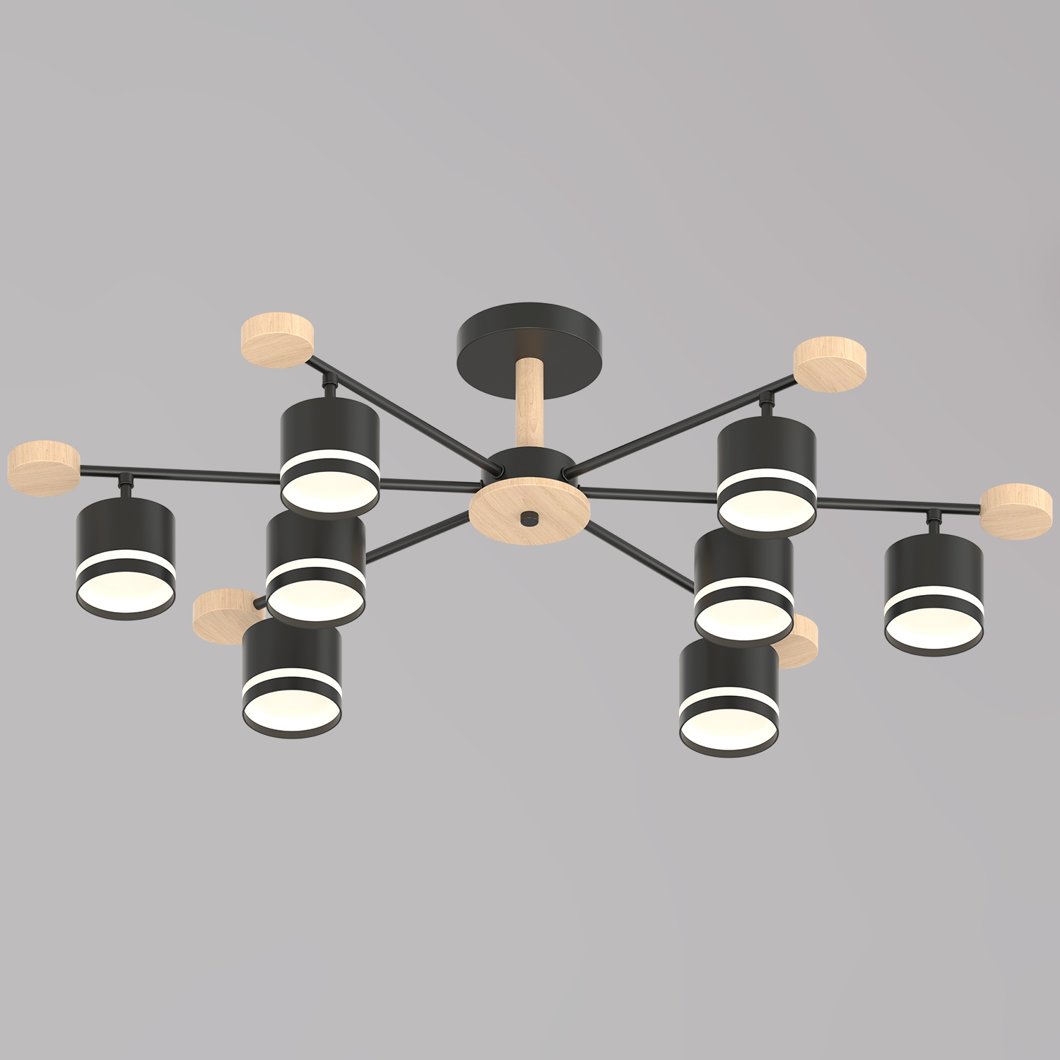 78730-0.3-08 GX53 "L" BK+WOOD светильник потолочный