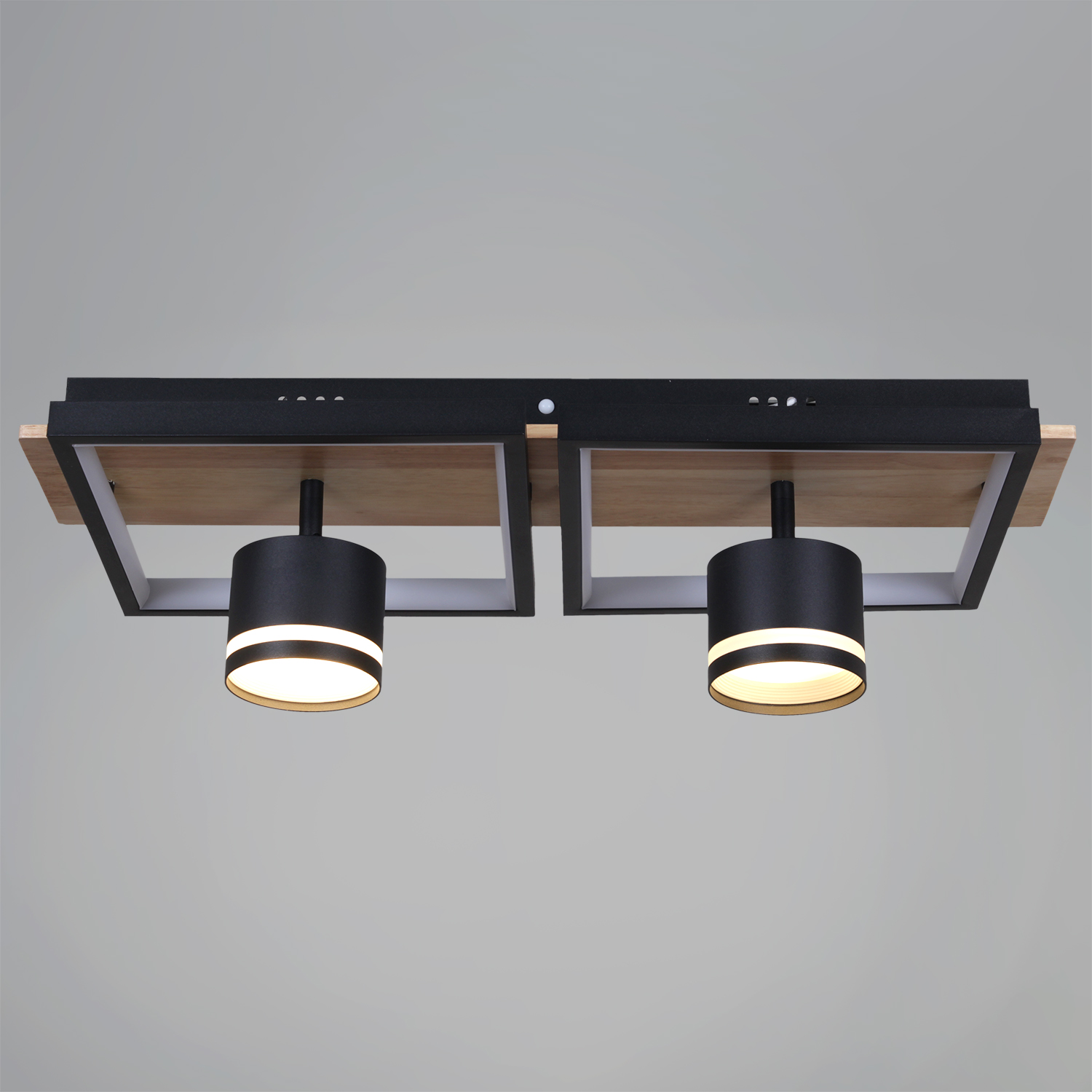 19560-0.3-2+2 BK+WOOD светильник потолочный