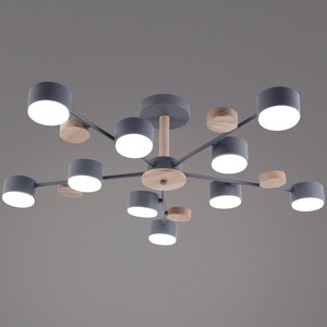 03758-0.3-10 GREY+WOOD GX53 светильник потолочный