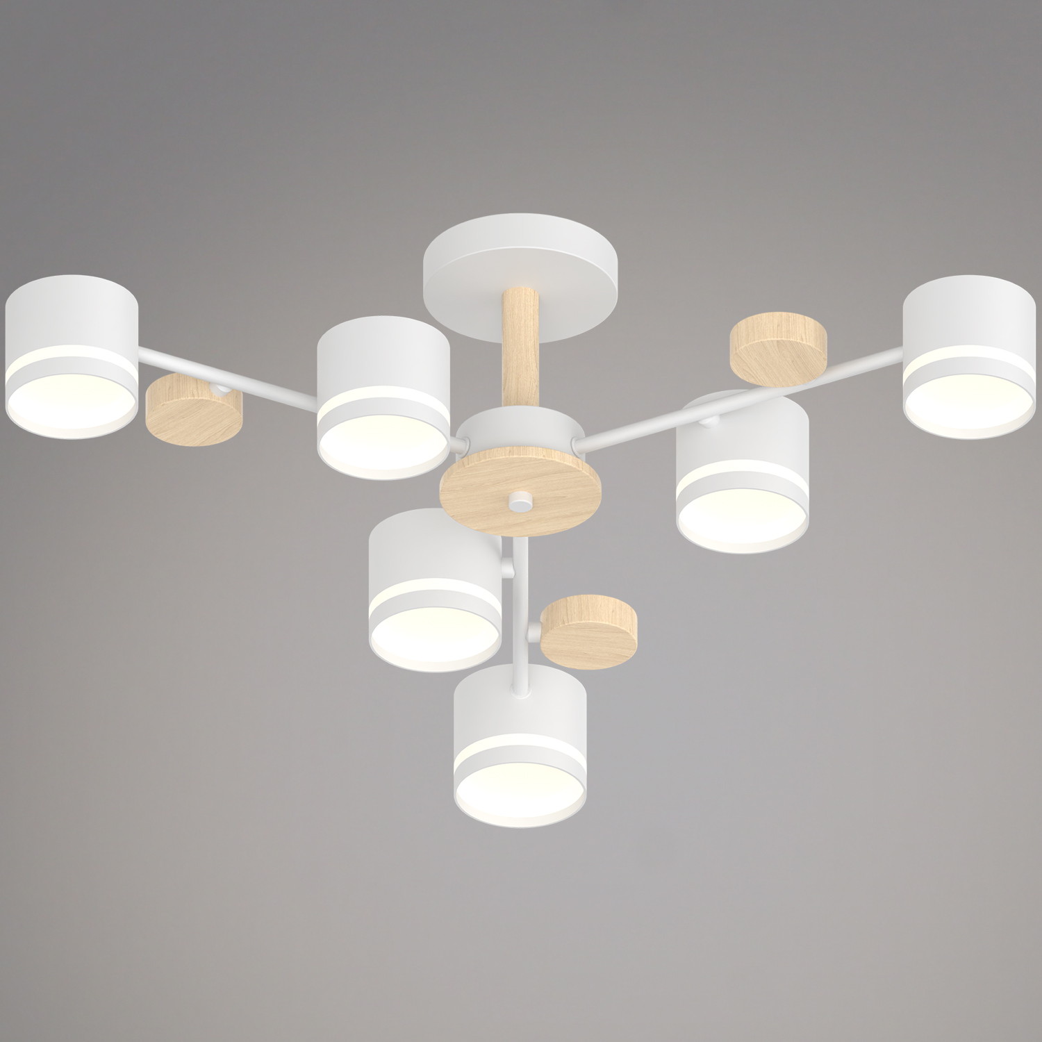 68730-0.3-06 GX53 WH+WOOD светильник потолочный