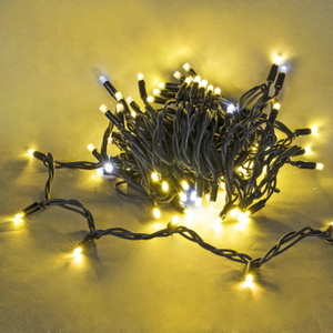 A-026A WW/W FLASH гирлянда светодиодная 10м 100LED влагозащищен. морозостойкая