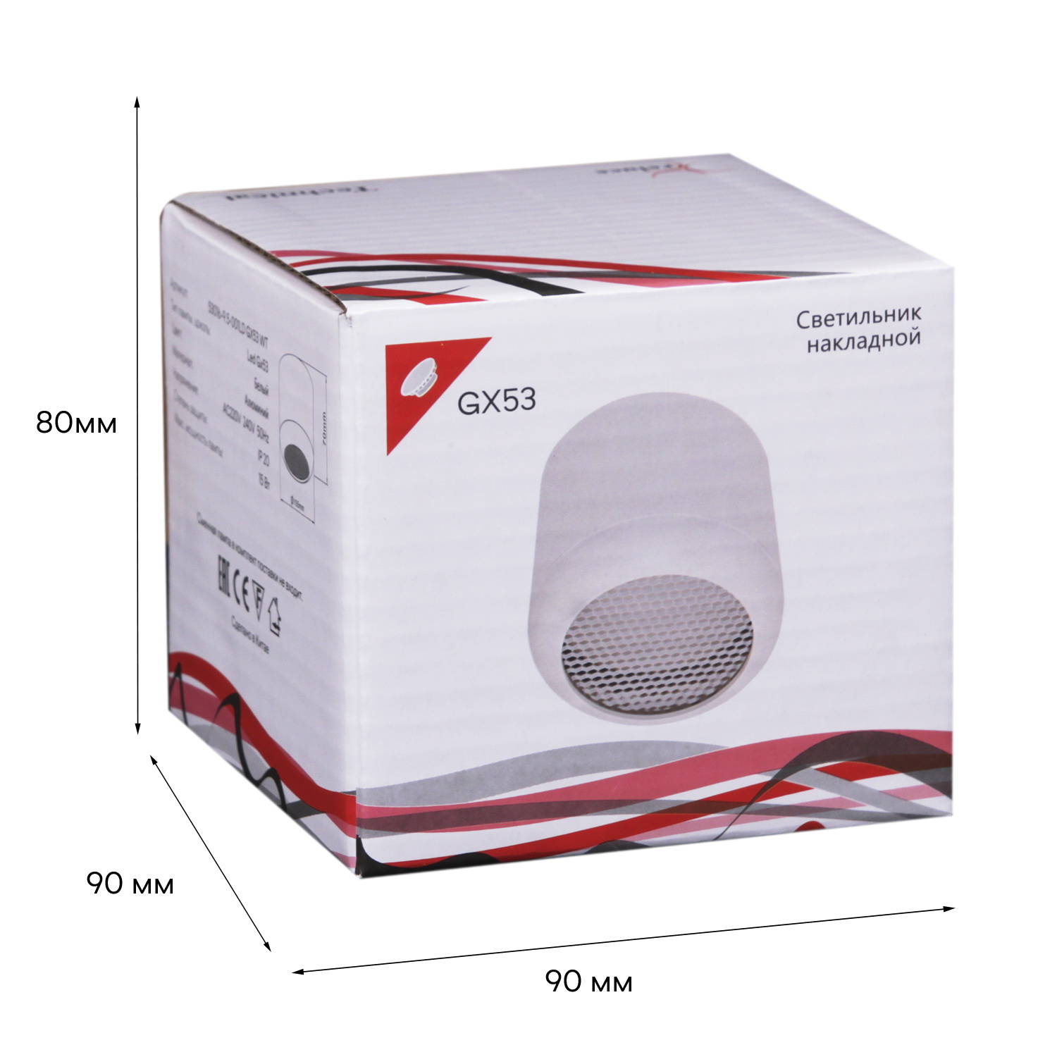 53016-9.5-001LD GX53 WT светильник точ.