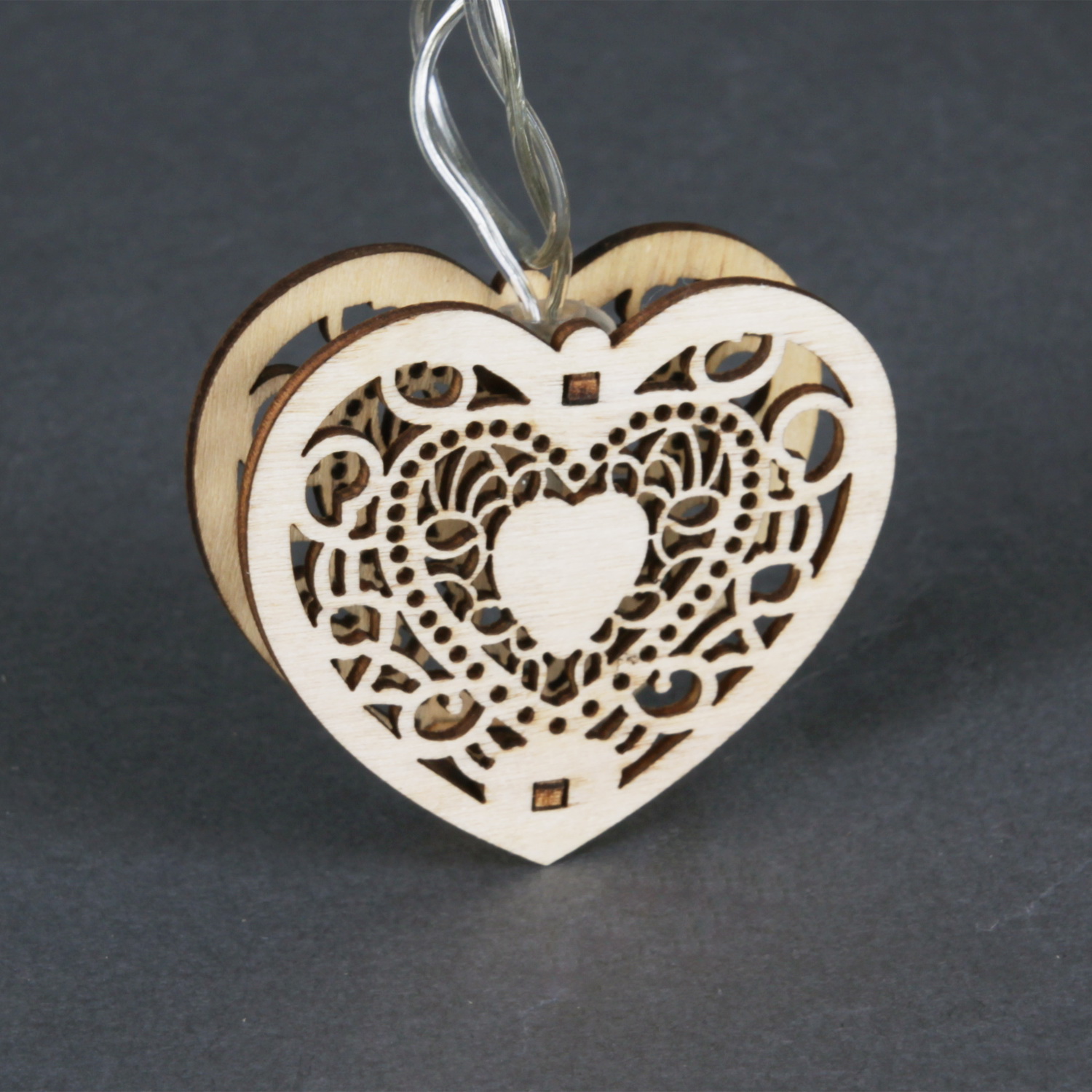 A-406 гирлянда светодиодная 5м, прозрачный провод, 20 LED с насадками