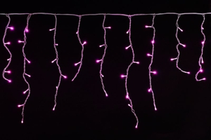 A-012R PN светодиодная гирлянда "бахрома" 3x0.6м 140LED белый провод