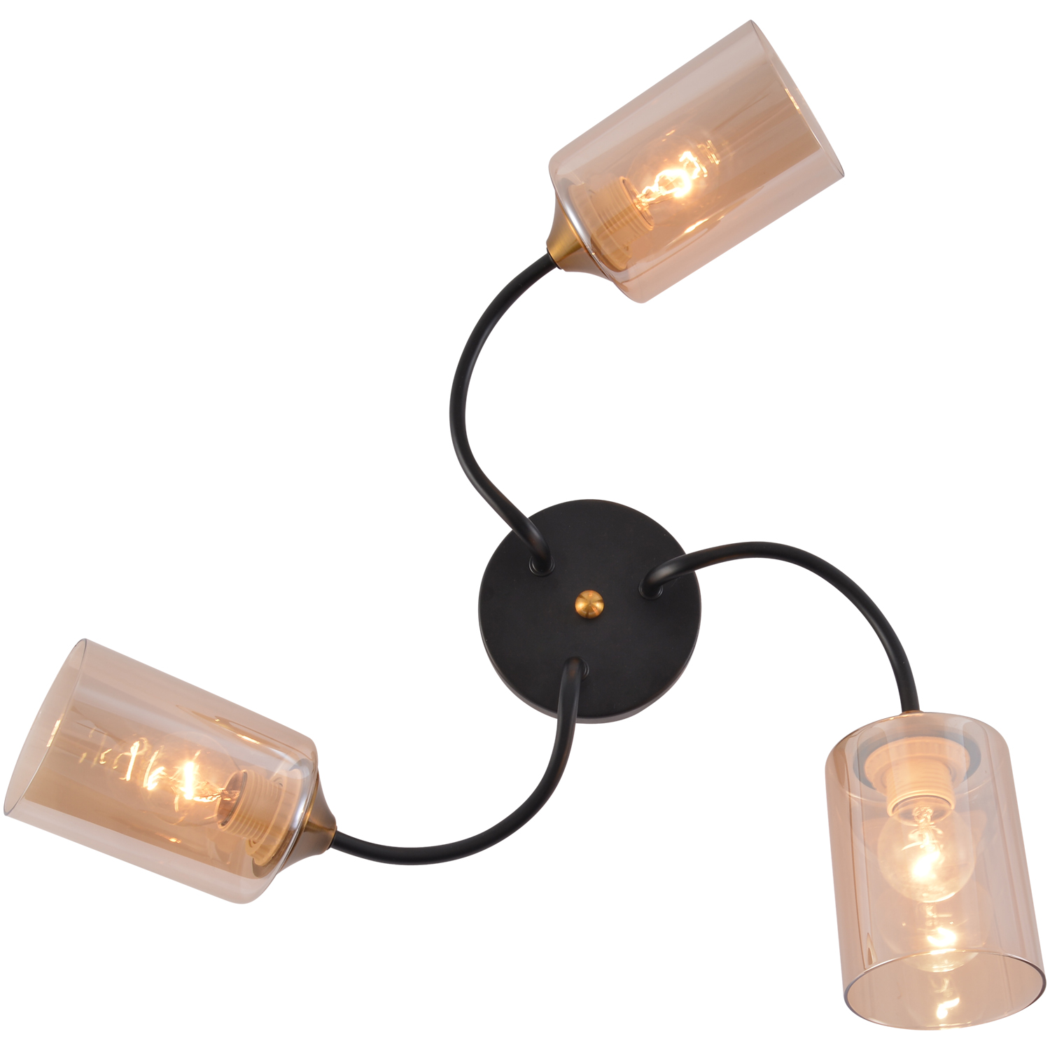 01608-0.3-03 BK+BRASS светильник потолочный