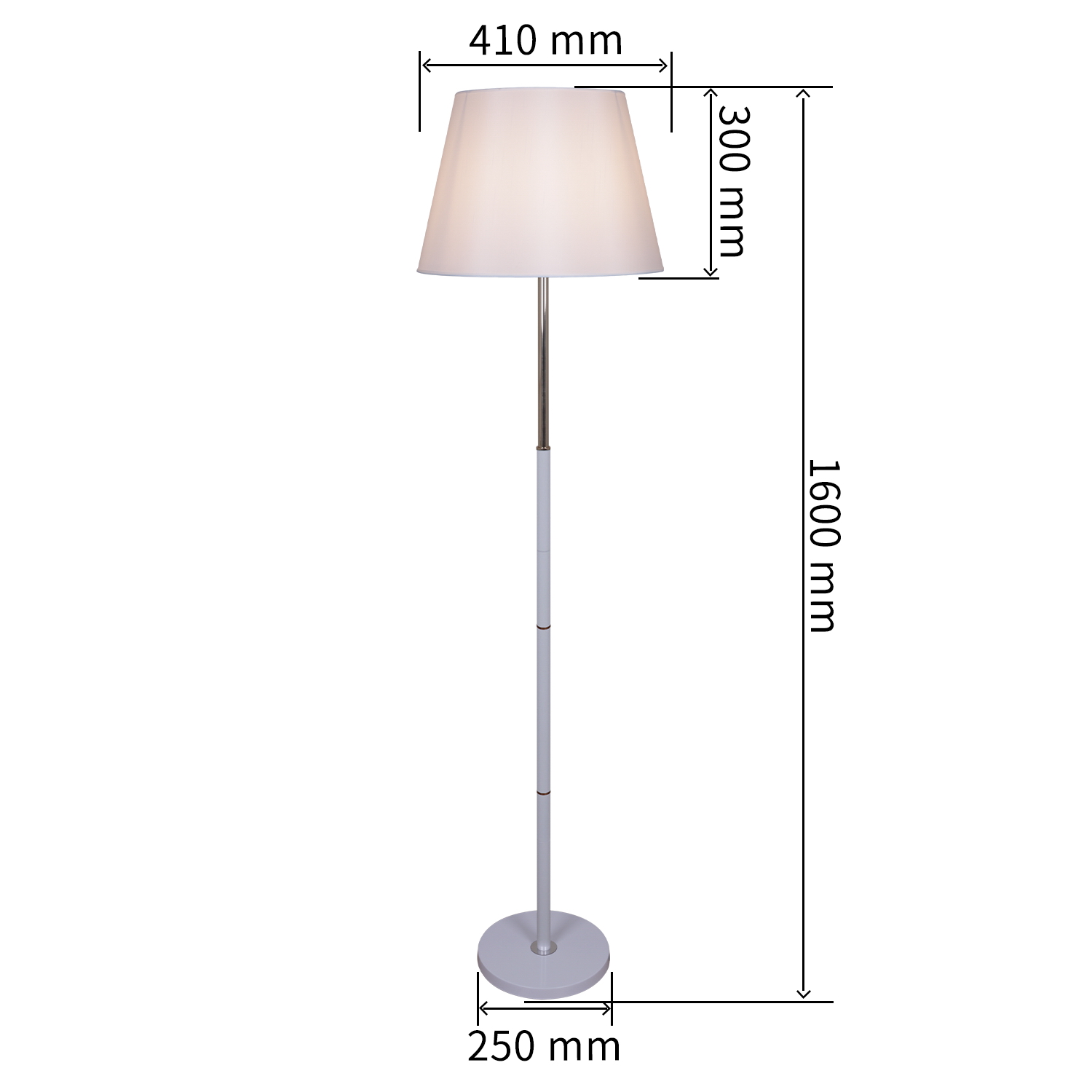 02057-0.6-01 BK-CR  светильник напольный