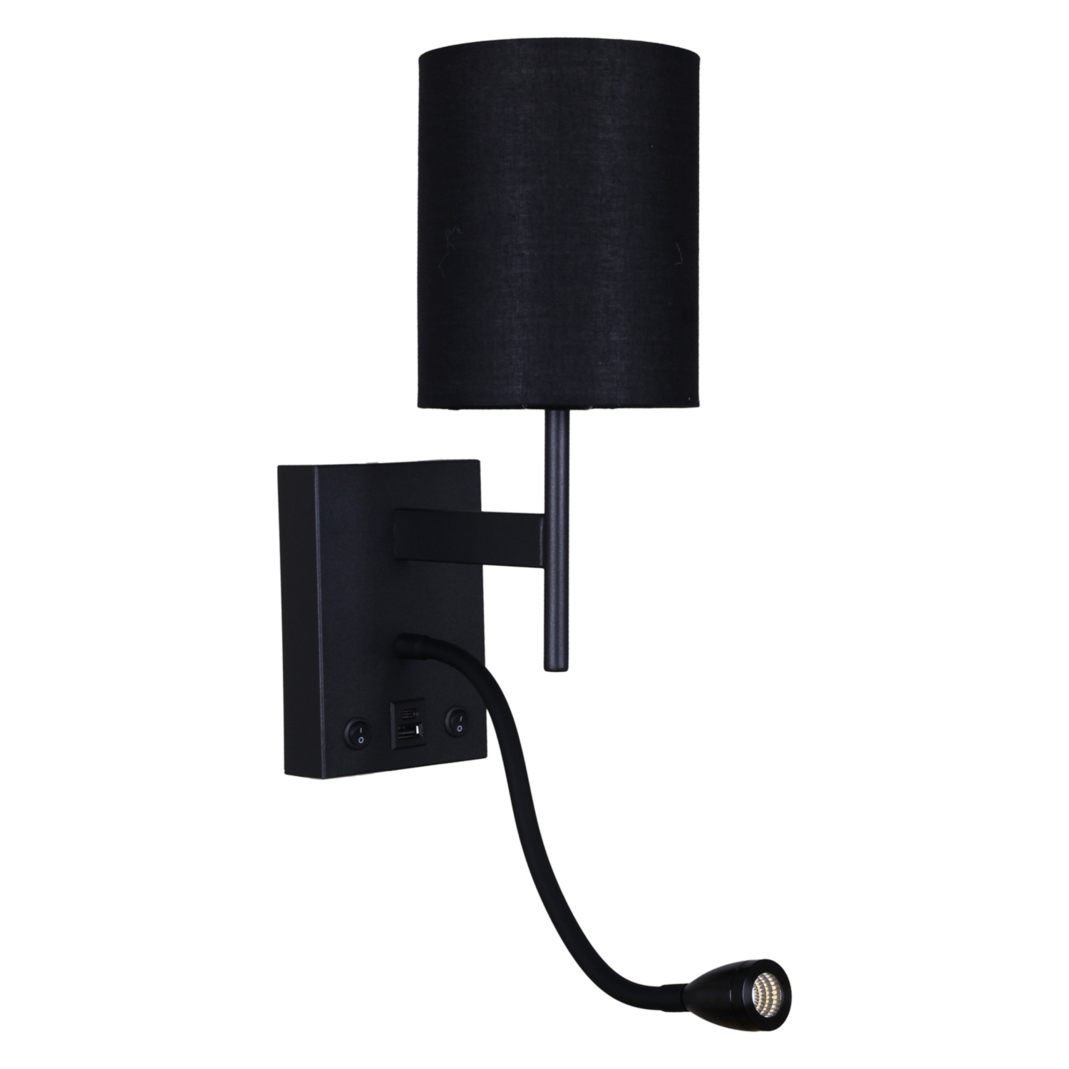 86210-9.2-001KT LED3W+E14 BK светильник настенный