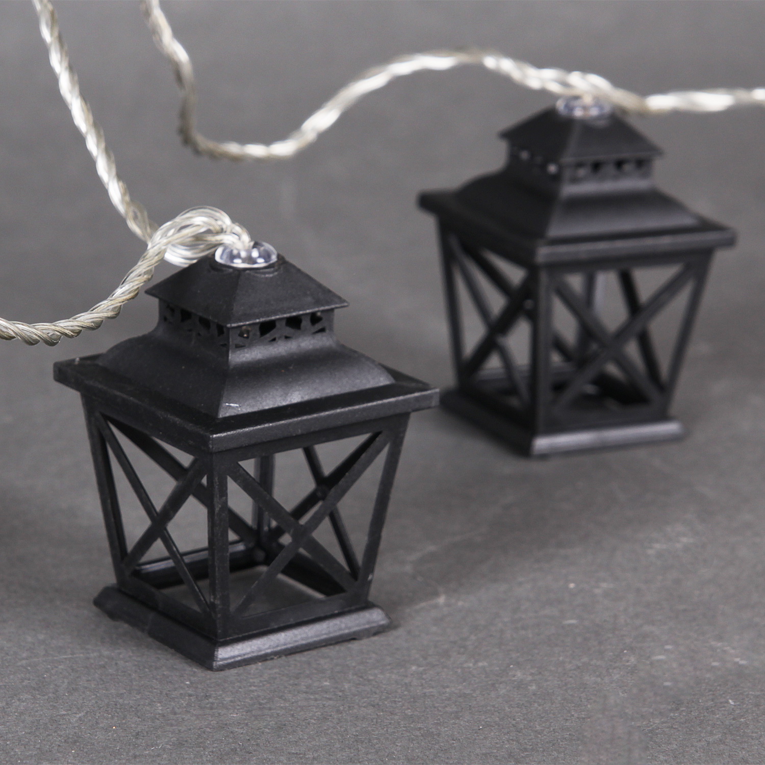 A-506 гирлянда светодиодная, провод прозрачного цвета длиной 2,8м, 10 насадок (фонарик)