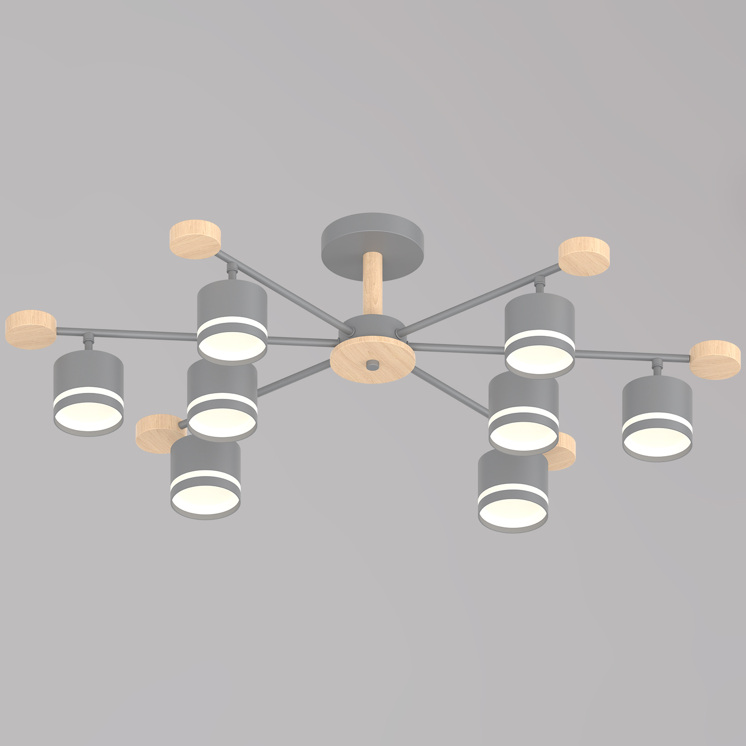 78730-0.3-08 GX53 GREY+WOOD светильник потолочный