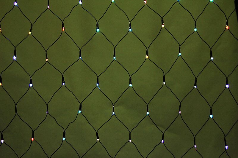 A-010AR LED RGB светодиодная сетка 1.5x2м 320LED черный провод