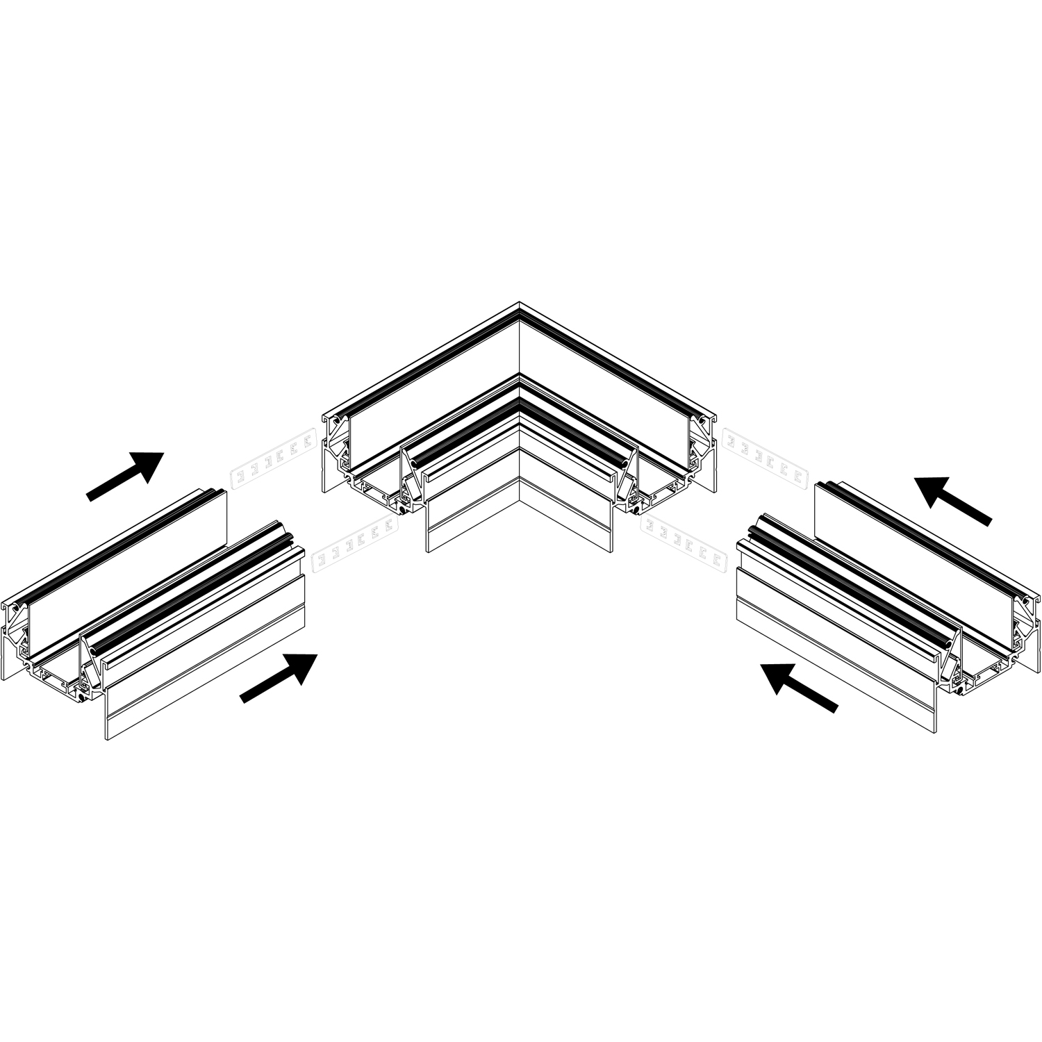 RL 06301 corner connector BK
