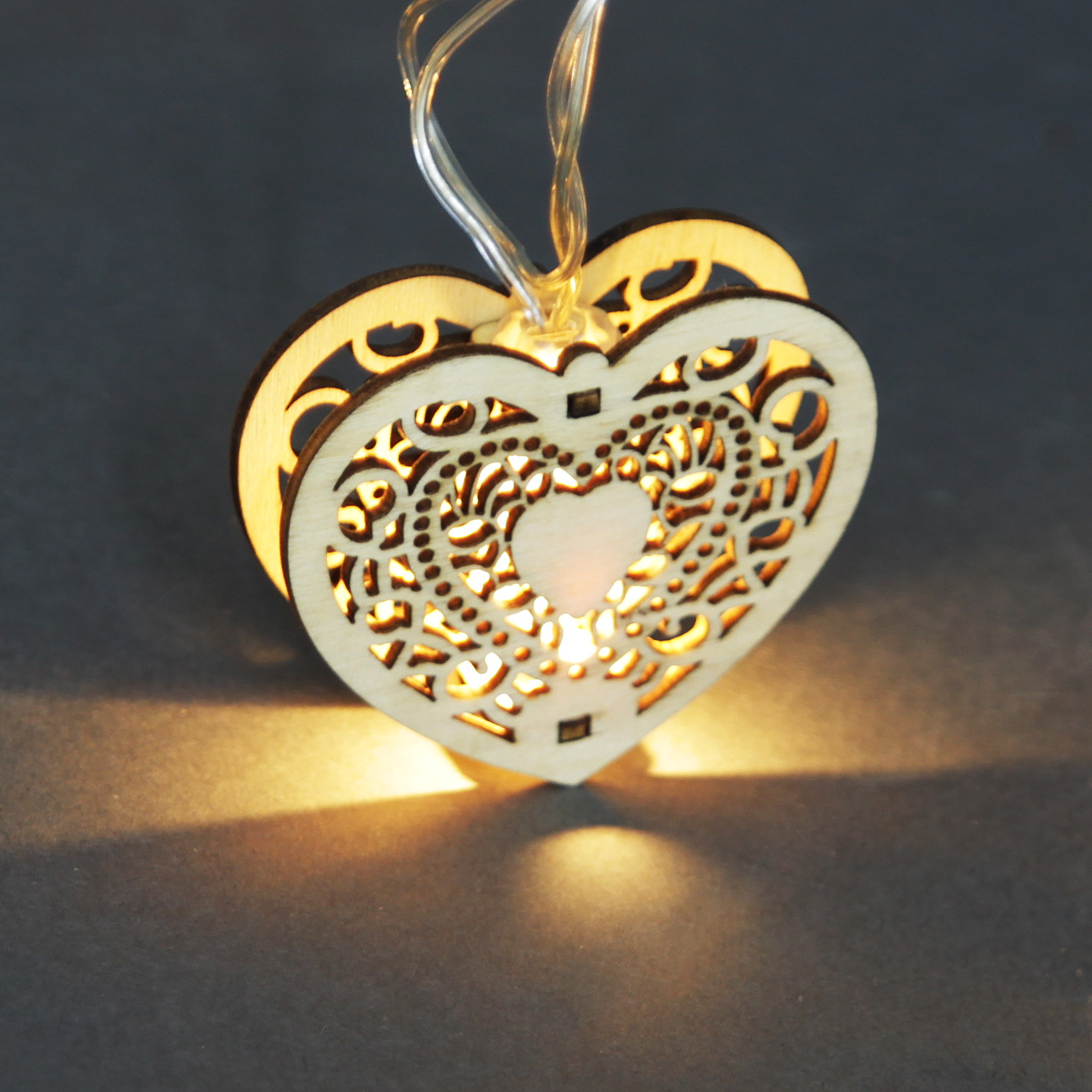 A-406 гирлянда светодиодная 5м, прозрачный провод, 20 LED с насадками