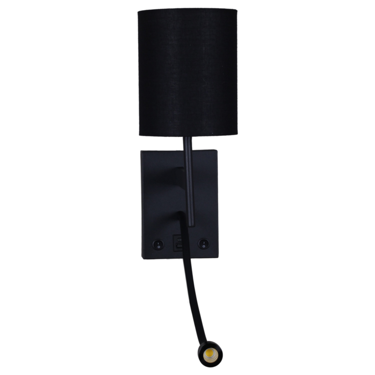 86210-9.2-001KT LED3W+E14 BK светильник настенный