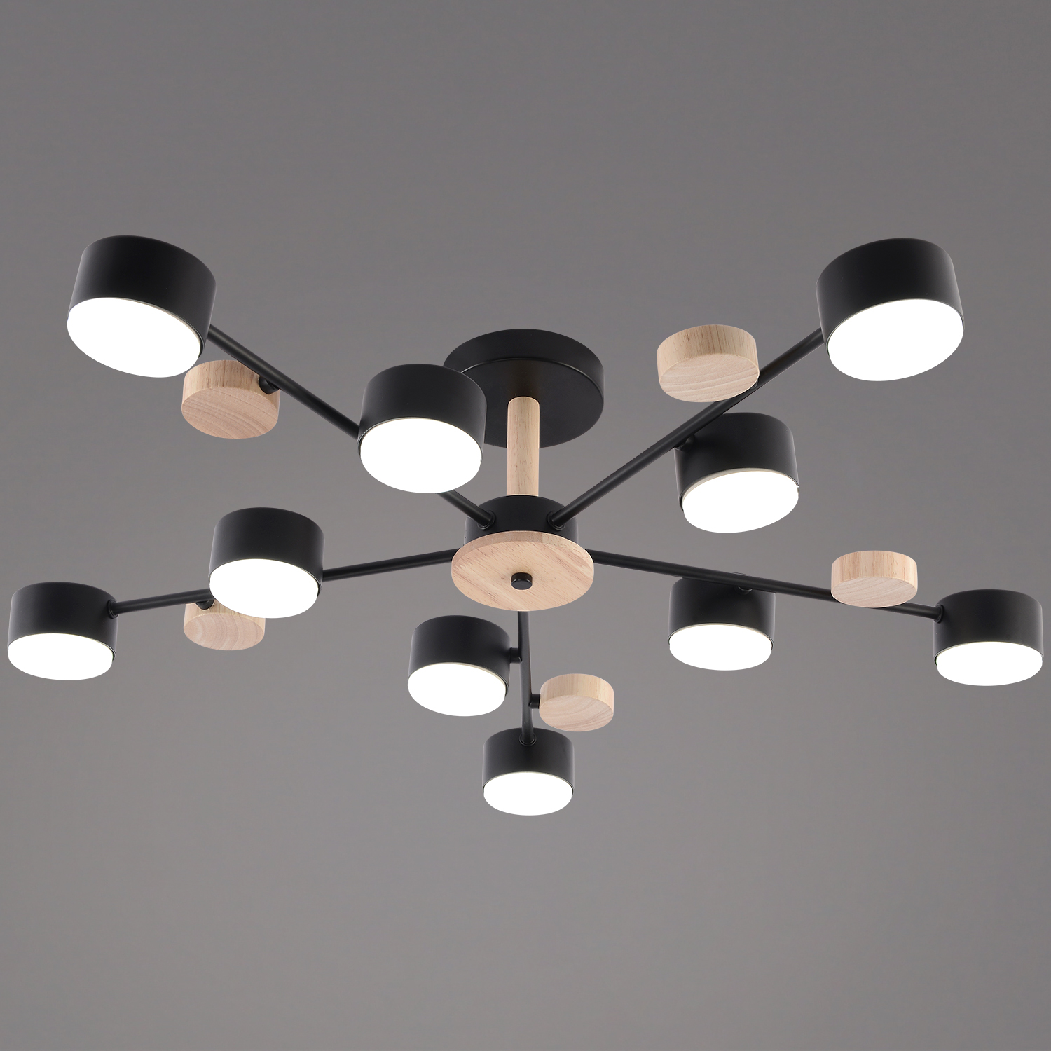 03758-0.3-10 BK+WOOD GX53 светильник потолочный