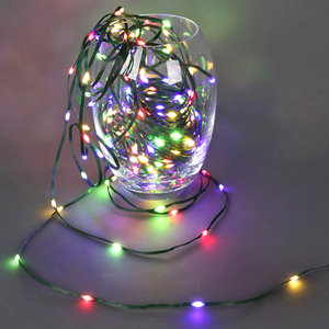 A-509A MIX гирлянда светодиодная, 30м, 300LED, "Капля", 220V, прозрачный шлейф, с контроллером