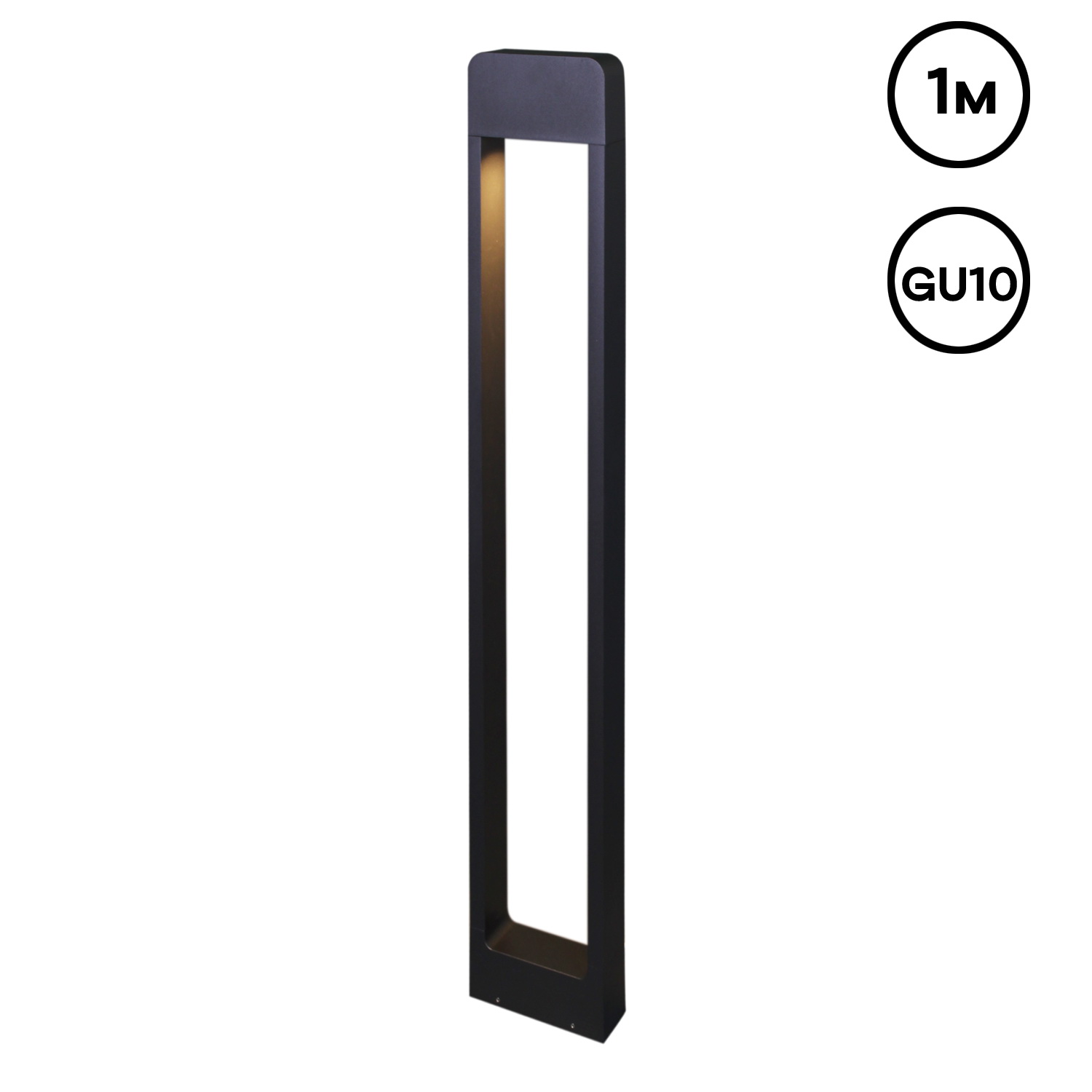 09962-0.7-001KT 1,0M GU10 BK фонарь
