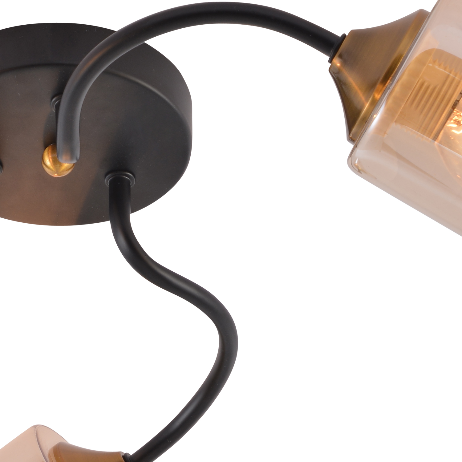 01608-0.3-03 BK+BRASS светильник потолочный