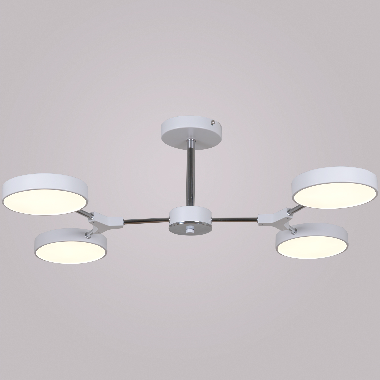 13246-4.3-04 Белый+Хром светильник потолочный