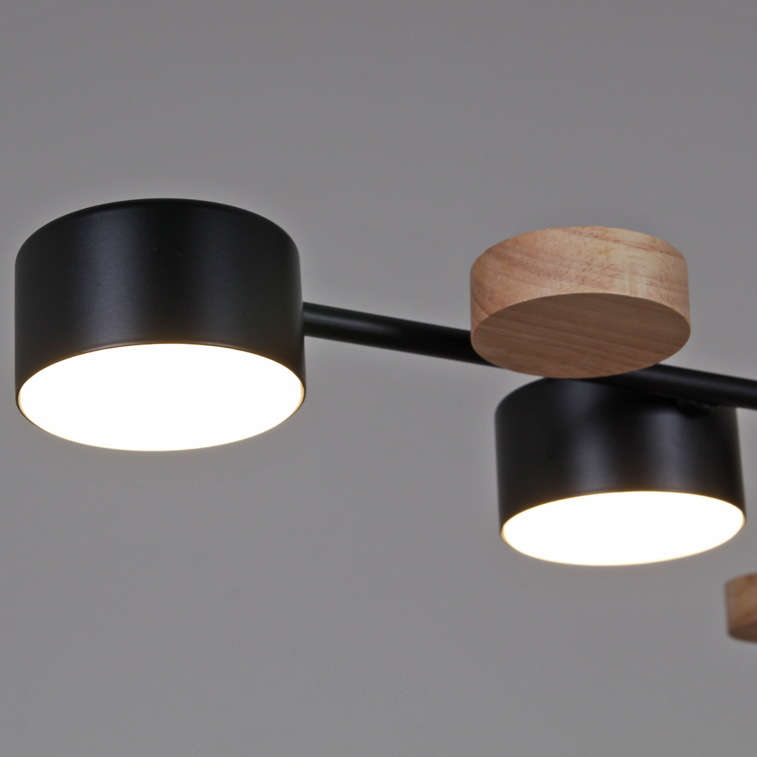 03758-0.3-10 BK+WOOD GX53 светильник потолочный