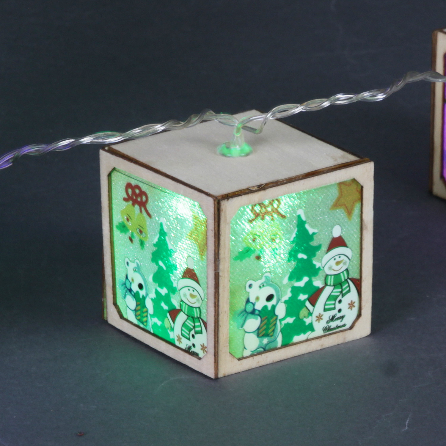 A-483 гирлянда светодиодная, прозрачный провод 2м, 10 LED с насадками