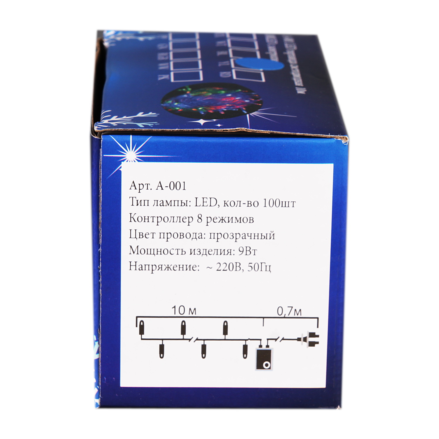 A-001 LED WT гирлянда светодиодная 10м 100LED с контроллером