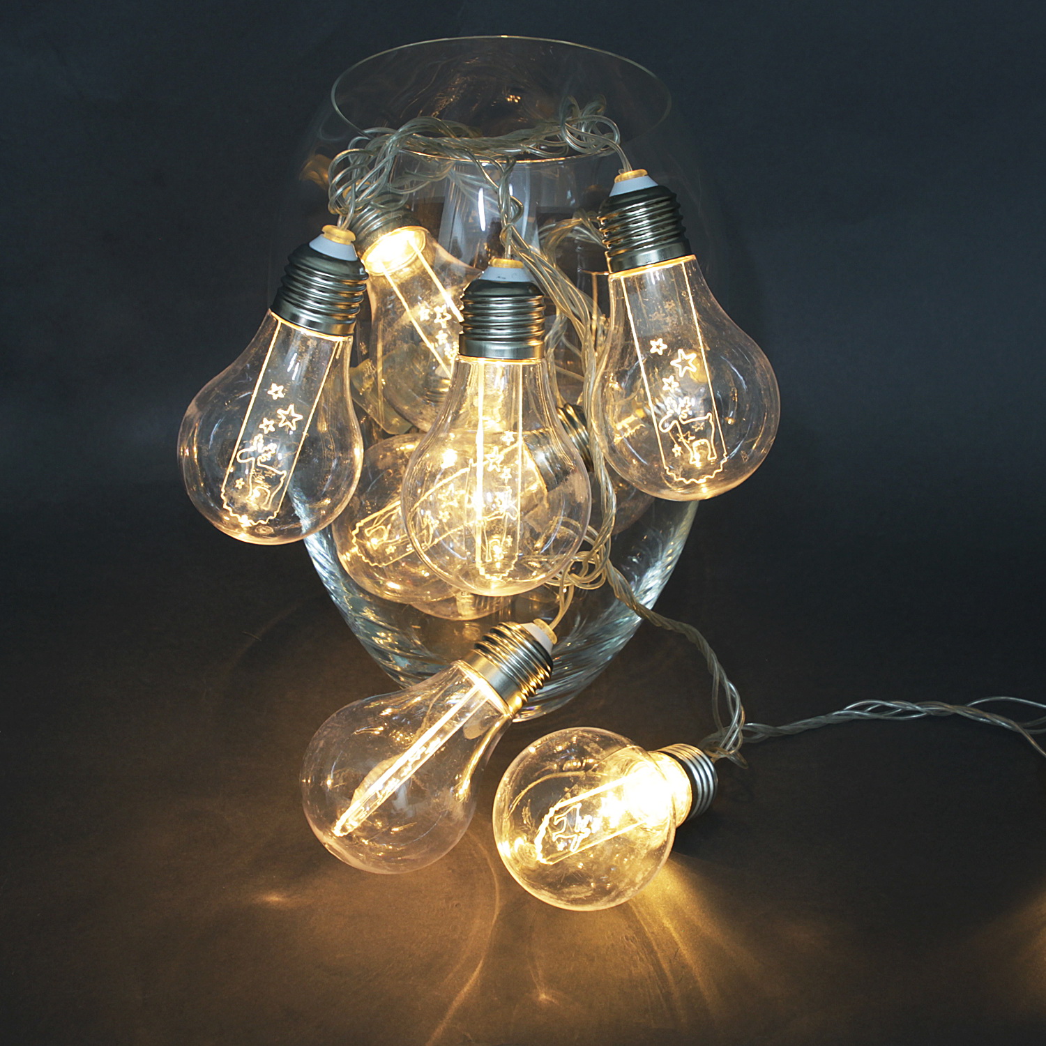 A-321 WT гирлянда светодиодная 1,8м с насадками "лампы"