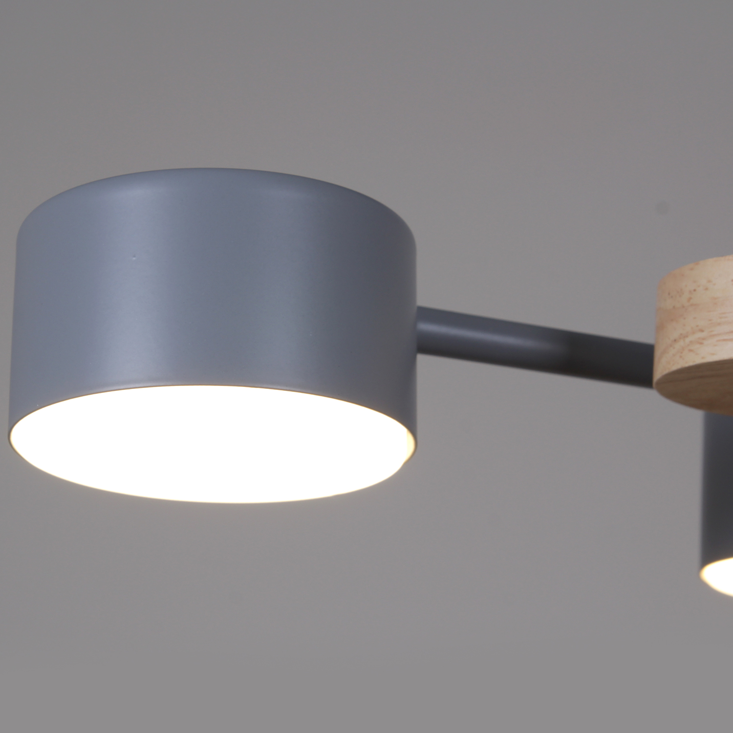 03758-0.3-06 GREY+WOOD GX53 светильник потолочный