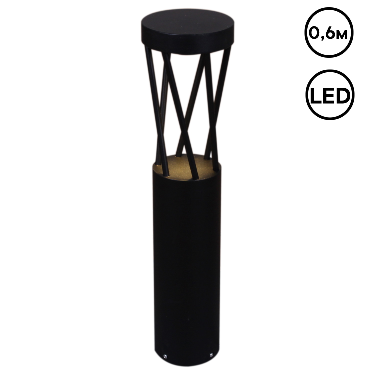 09973-0.7-001KT 0,6M LED12W BK фонарь