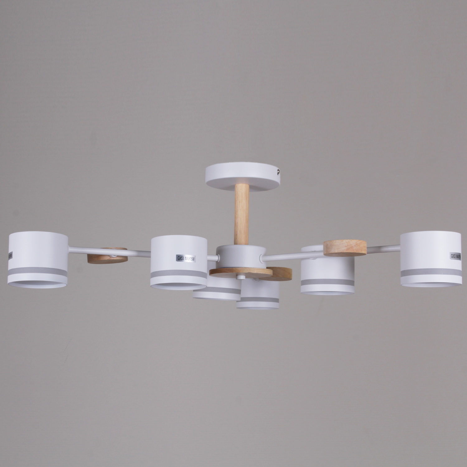 68730-0.3-06 GX53 WH+WOOD светильник потолочный