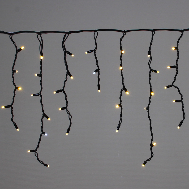 A-520 LED WW/W FLASH светодиодная "бахрома" 3x0.6м 140LED черный провод влагозащ., морозостойкий